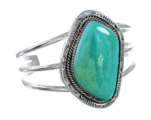 Sterling Silver Turquoise Navajo Cuff Bracelet JX130333